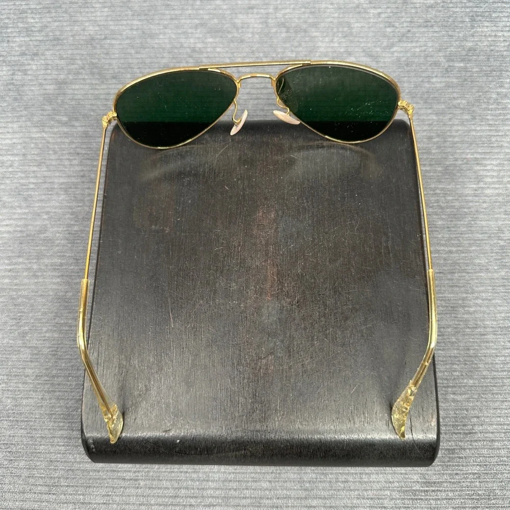 Ray-Ban Aviator Gold Metal Frame Y2K Sunglasses Green Lens RB3025 Classic 58mm